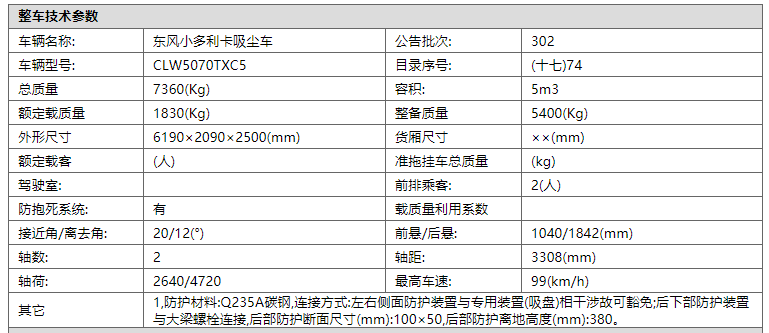 东风多利卡滚扫式吸尘车图片